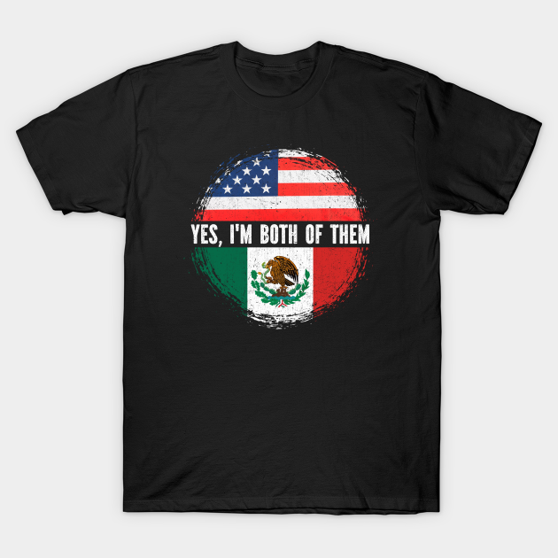 Half American Half Mexican USA Flag Mexico Heritage Half American